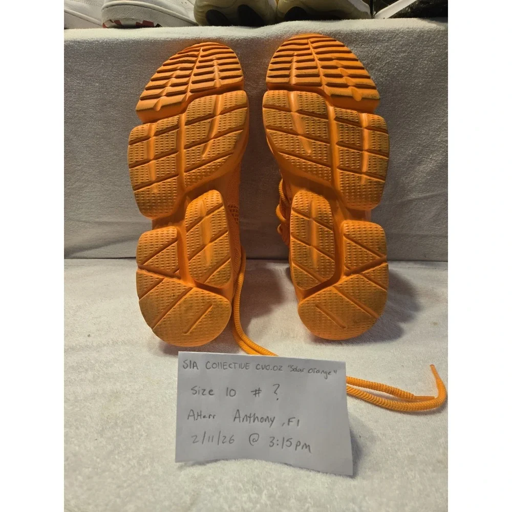 SIA Collective CU.02 Solar Orange Mens Size 10 Knit Chunky Sneakers